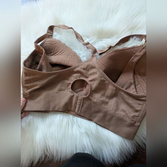 Cake Maternity Tutti Frutti Racerback Wireless Nursing Bra Mocha Large Busty F-H - Picture 4 of 5